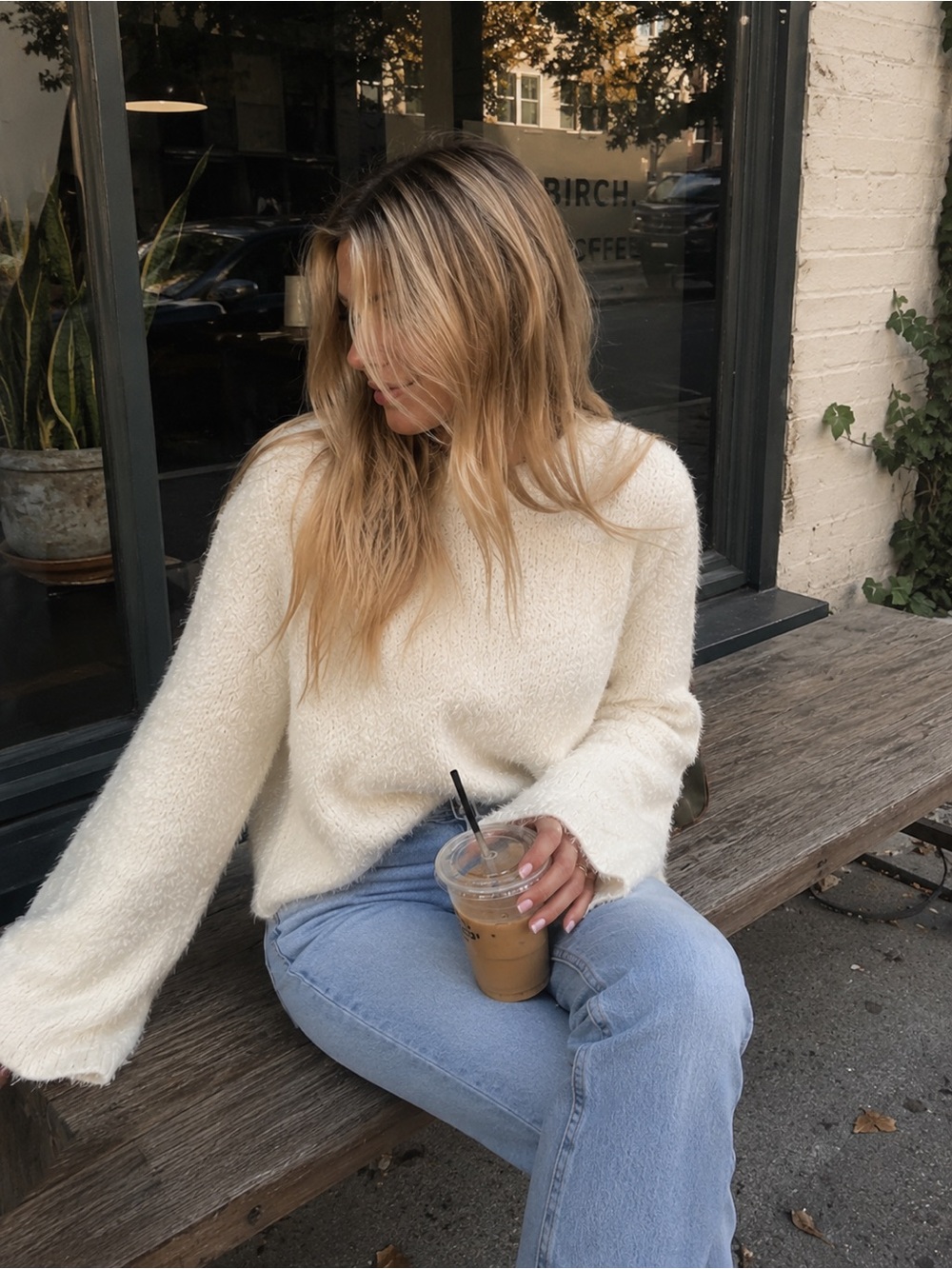 Versona Ivory Plush Teddy Hoodie Jacket